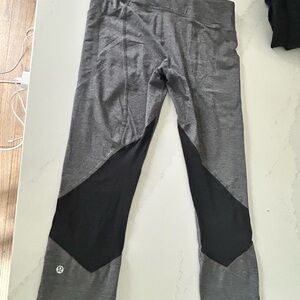 lululemon athletica Gray and Black Leggings